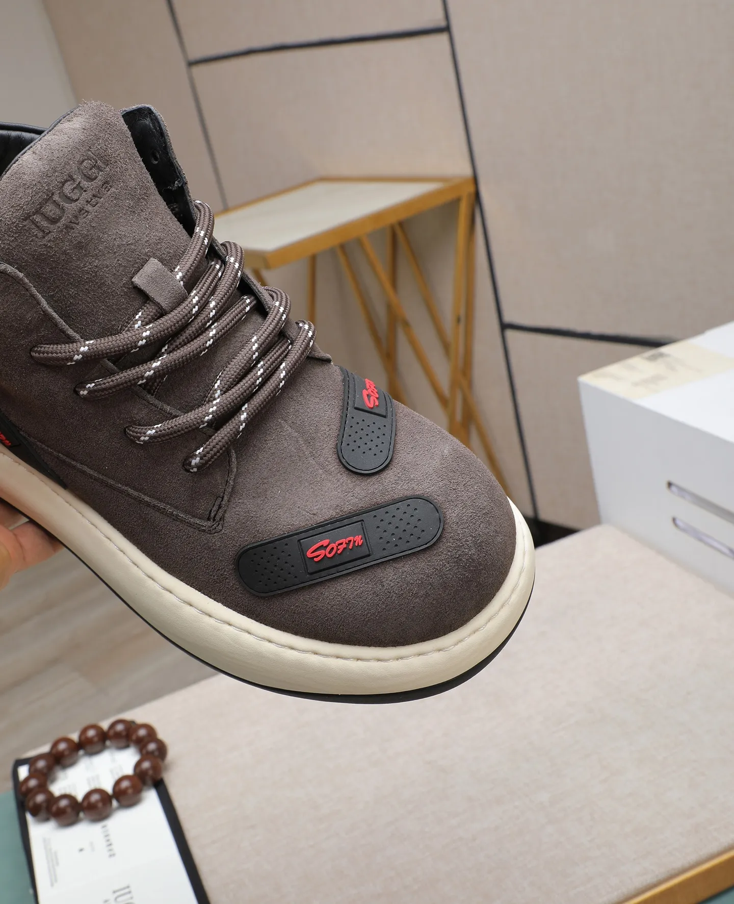 Men's shoes 💰680 IUGGI new retro presbyopia men's shoes, casual and versatile, full of high-end sense, fashionable, luxury and personalized style, joint style, retro presbyopia factor, full of handsome style, first layer suede cowhide, lining wool, rubber outsole, light and non-slip size: 39-44
